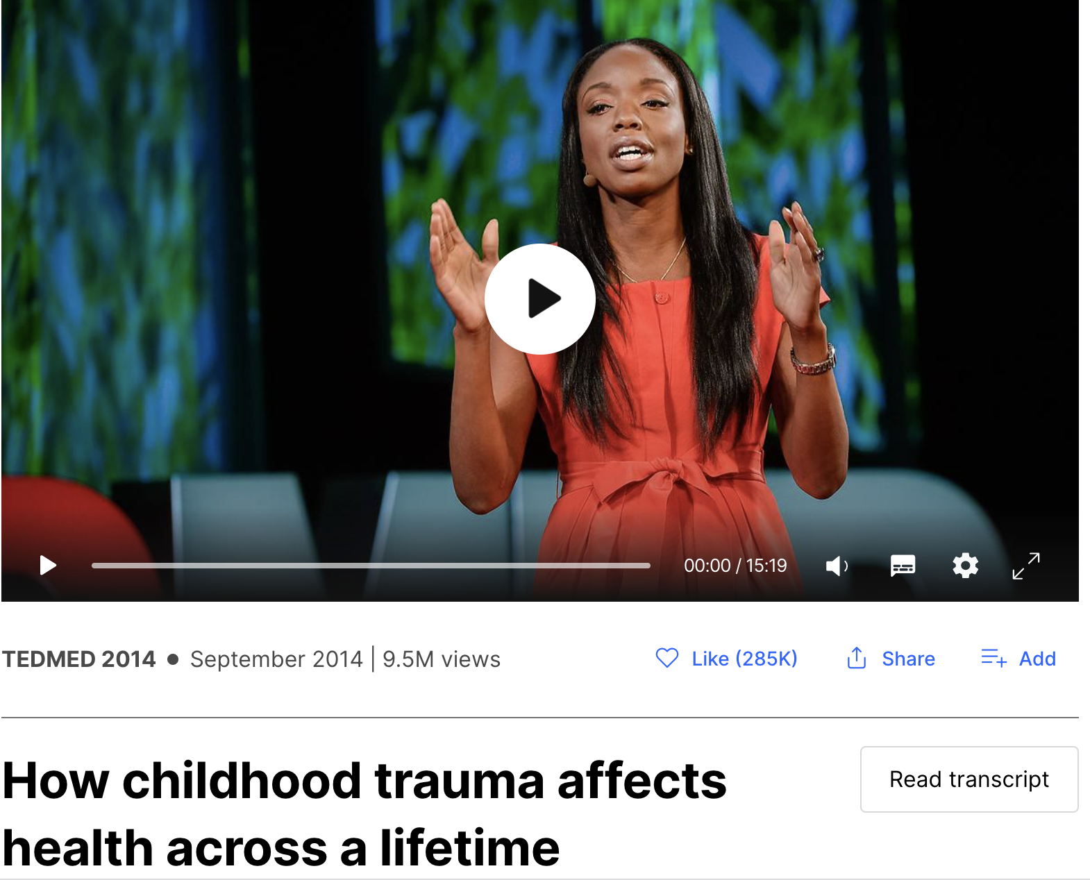 How Childhood Trauma Affects Health Across a Lifetime